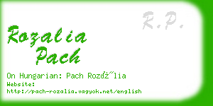 rozalia pach business card